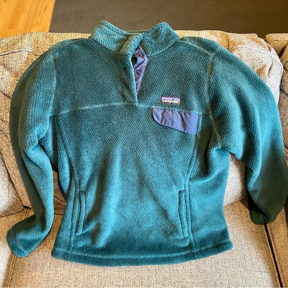 Patagonia Teal Fleece Pullover